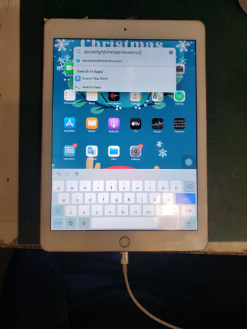 iPad修理後のアルファベット文字入力チェック