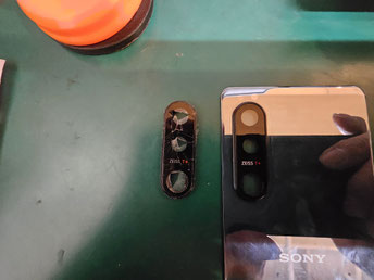 新しいカメラレンズを取り付けたxperia5Ⅲ