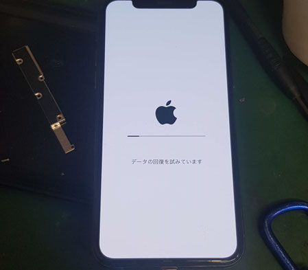 故障個所を修理しリカバリーモードでデータ回復が出来たiPhoneXs