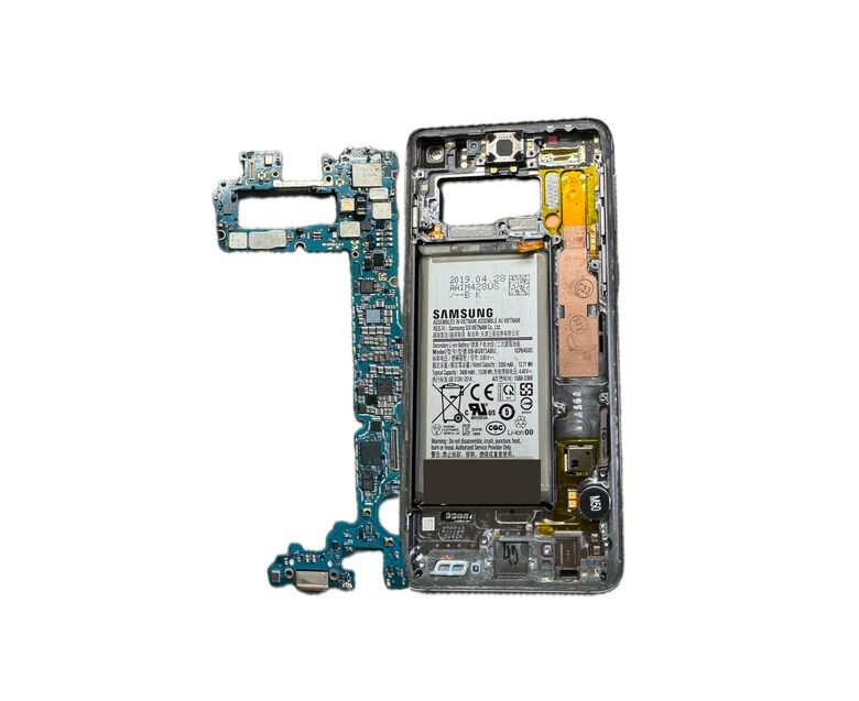 水没し不動のGalaxy S10を基板修理で復旧させデータ復活