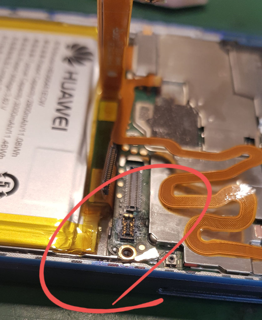 Huawei P10lite水没復旧