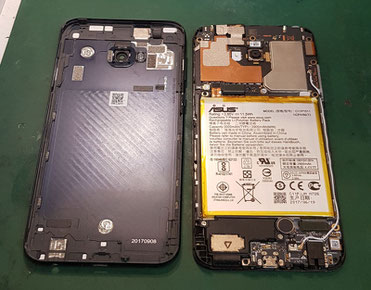 Zenfoneバッテリー交換作業