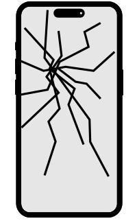 iphoneの画面割れ